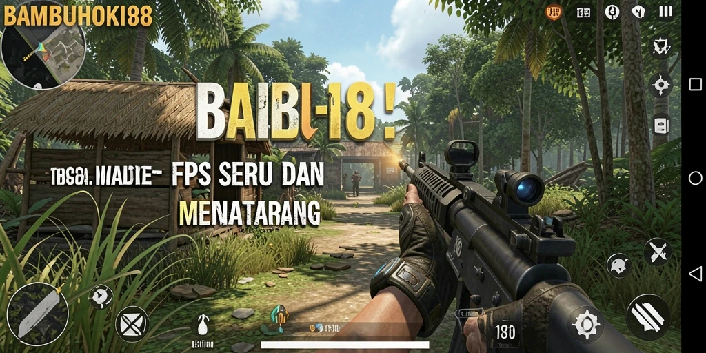 Tampilan gameplay mendebarkan di BAMBUHOKI88 dengan aksi FPS intens.