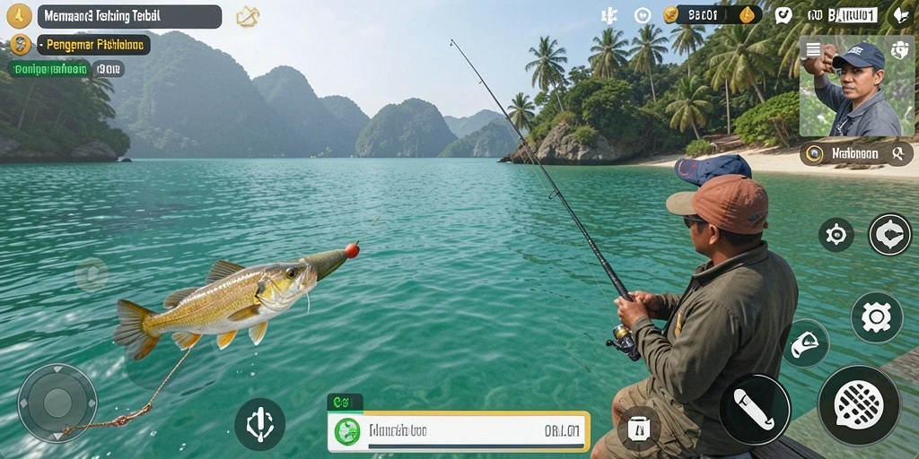 Tangkapan ikan yang beragam dalam gameplay BARU01.