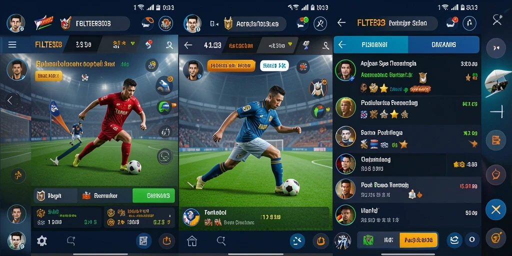 Tampilan utama aplikasi FILTER303 dengan berbagai pilihan taruhan olahraga.