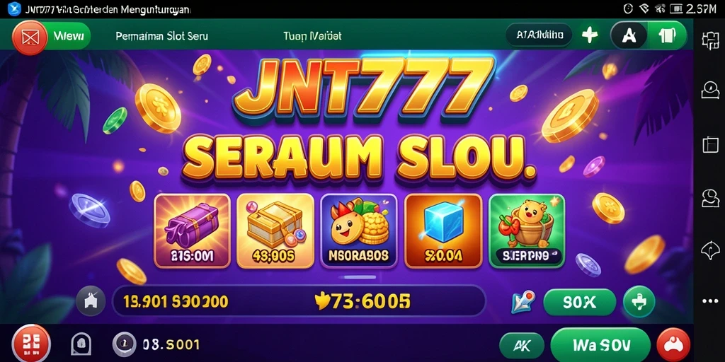 Screenshot utama JNT777 menampilkan gameplay slot yang seru.