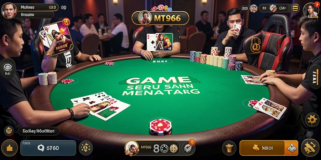 Tampilan gameplay MT966 menampilkan aksi seru permainan Poker.