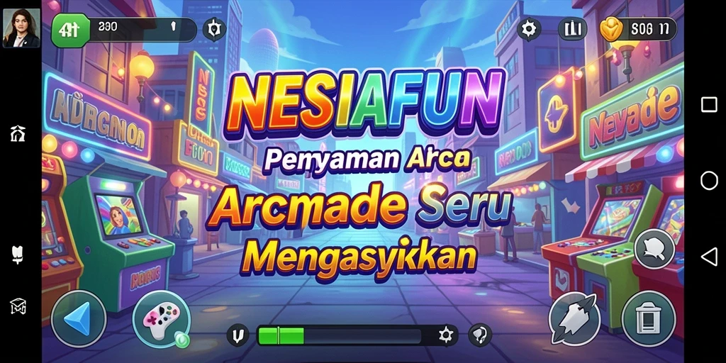 Antusiasme gameplay Arcade di NESIAFUN yang penuh warna.