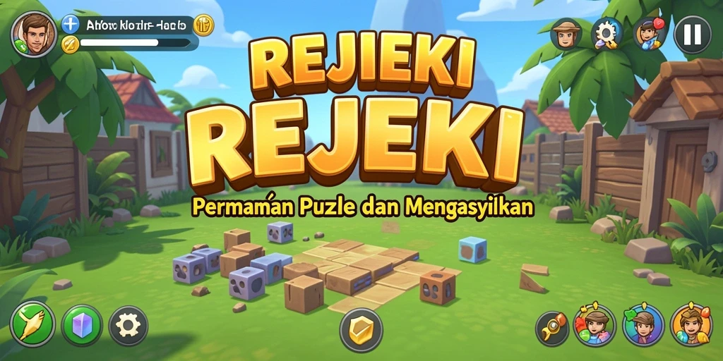 Screenshot gameplay REJEKI menunjukkan momen seru menyelesaikan teka-teki.