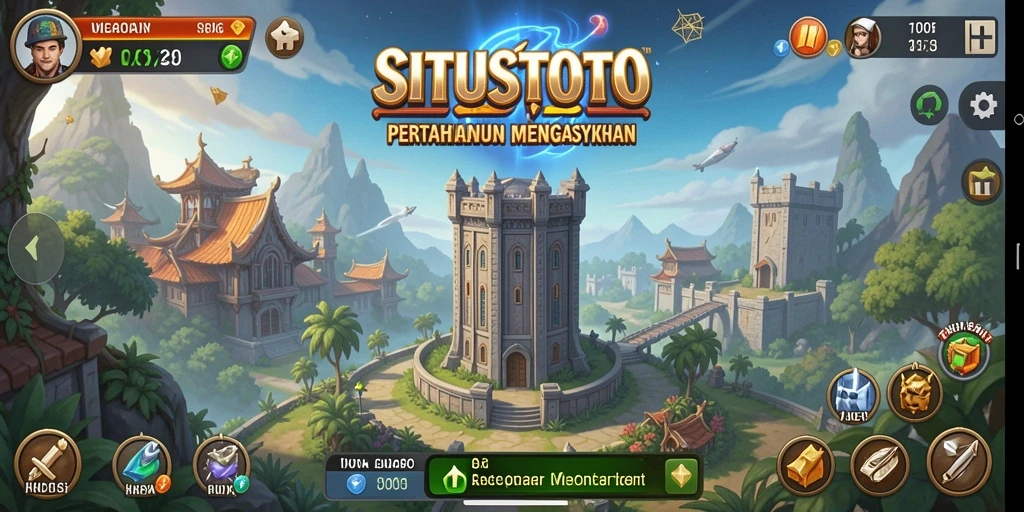 Tangkapan layar gameplay menara pertahanan yang seru.