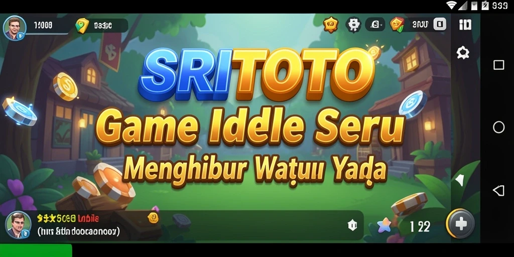 Screenshot gameplay SRITOTO menampilkan karakter yang sedang menyelesaikan tantangan Idle.