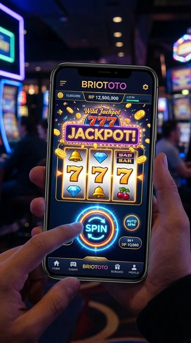 Tampilan utama aplikasi briototo dengan navigasi yang mudah.